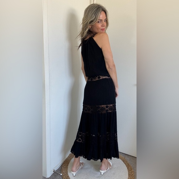 Michelle Jonas Hippie Gauze Maxi Dress in Black - Picture 7 of 11